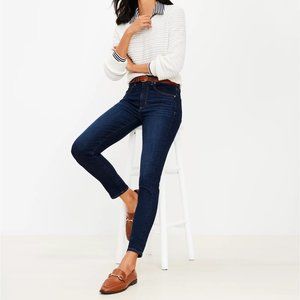 Loft High Rise Skinny Jeans In Classic Dark Indigo Wash